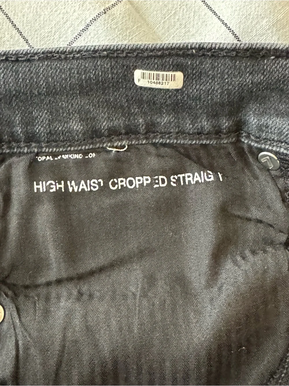 7 For All Mankind Women's High Rise Distressed Black Jeans